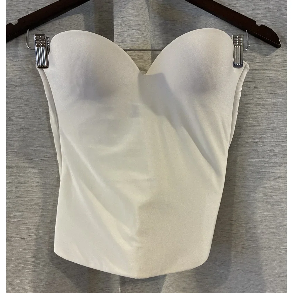 Felina Seamless Hidden Wire‎ Essentials Bustier Style 7643 36C White